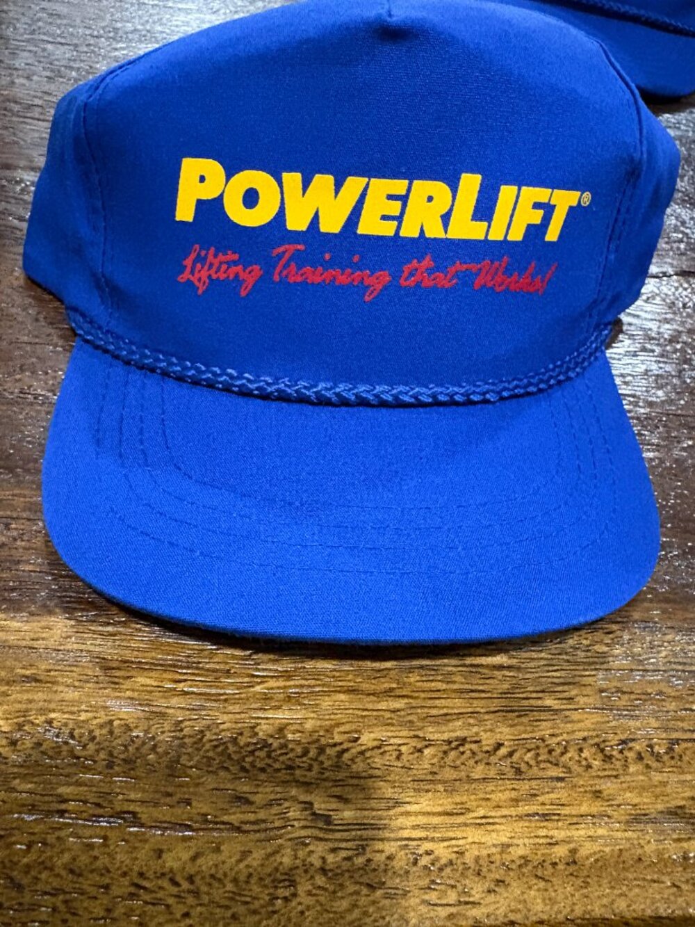 Powerlift Lifting Training That Works Blue Baseball Cap Hat NEW OSFM Adjustable - Picture 2 of 3
